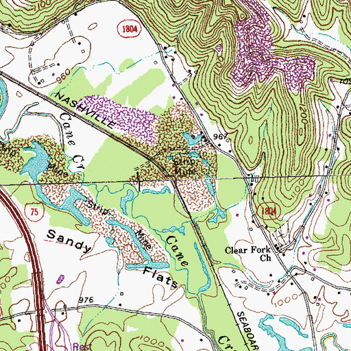 Topographic Map of Maxie Railroad Switch (historical), KY