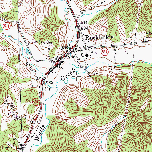 Topographic Map of Stoles Fork, KY