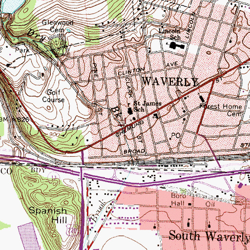 Topographic Map of Christian And Missionary Church, NY