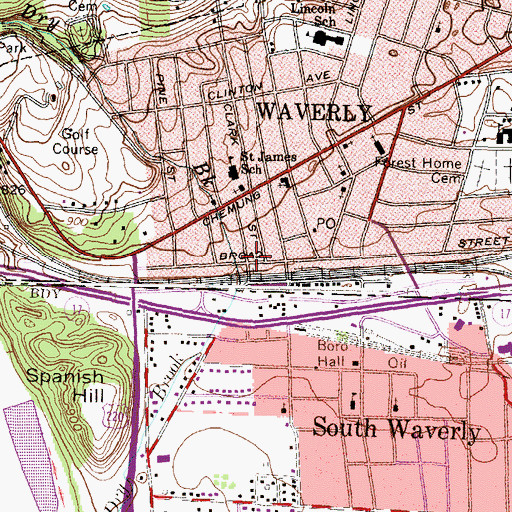Topographic Map of Christian Life Church, NY