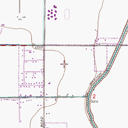 Topographic Map of Rancho de Chandler, AZ