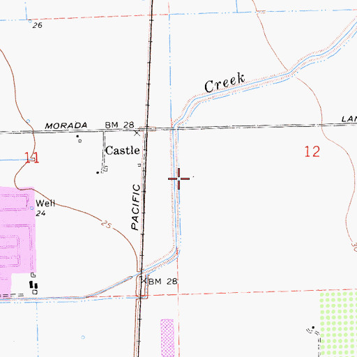 Topographic Map of Ansel Adams Elementary School, CA