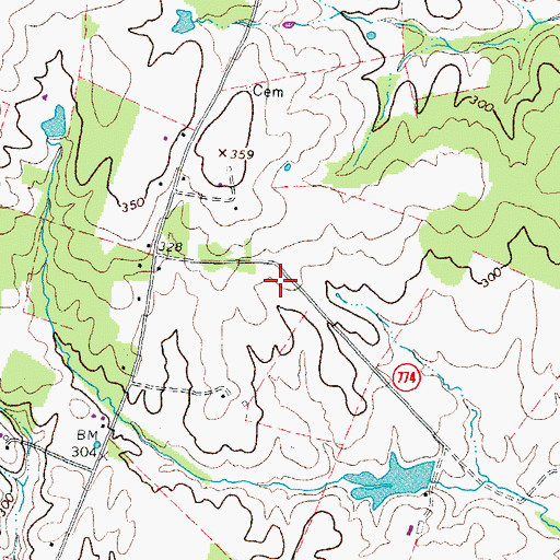 Topographic Map of Creighton's Corner Elementary School, VA