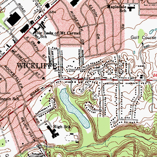 Topographic Map of Fellowship United Church of Christ, OH