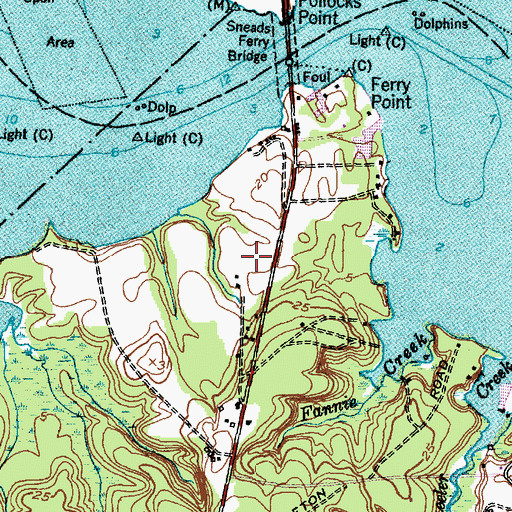 Topographic Map of First United Methodist Church of Sneads Ferry, NC