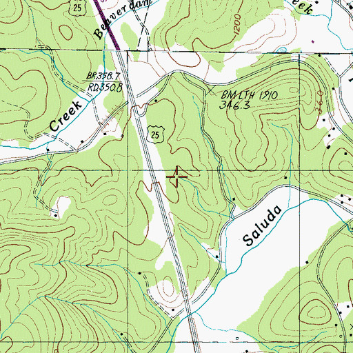 Topographic Map of Hawkins - Hightower Family Cemetery, SC