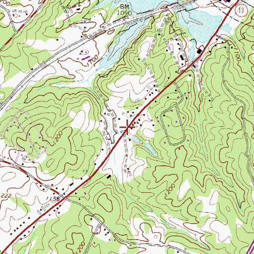 Topographic Map of The Rock Church Flowery Branch, GA