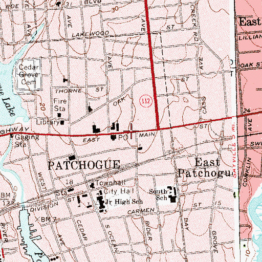 Topographic Map of Emanuel Lutheran Church, NY