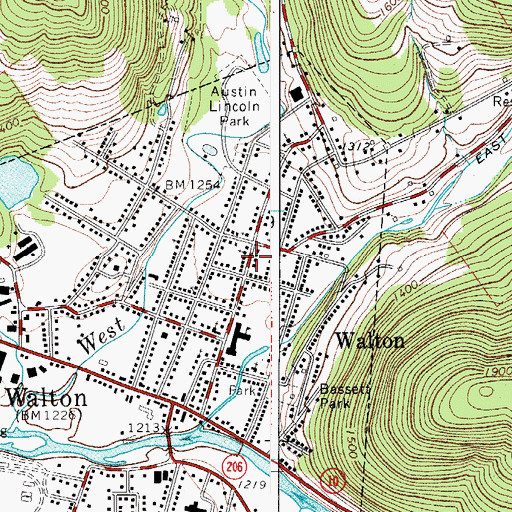 Topographic Map of First Methodist Episcopal Church, NY
