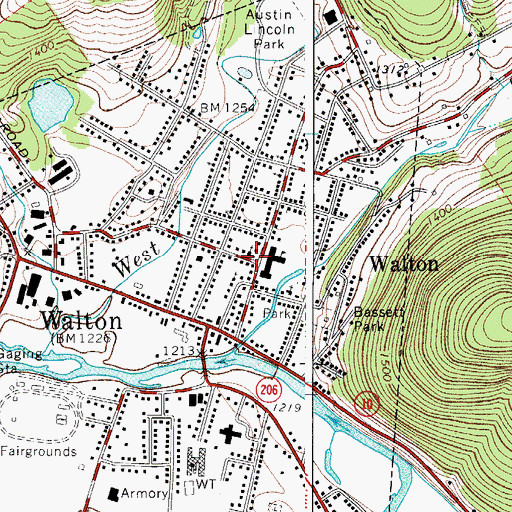 Topographic Map of First Congregational Church, NY