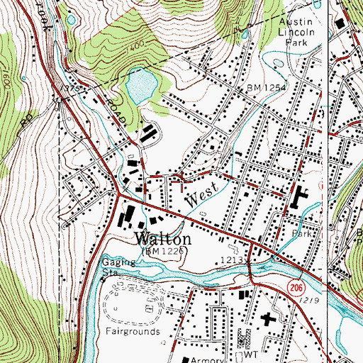 Topographic Map of Townsend Hose Company Number 4, NY