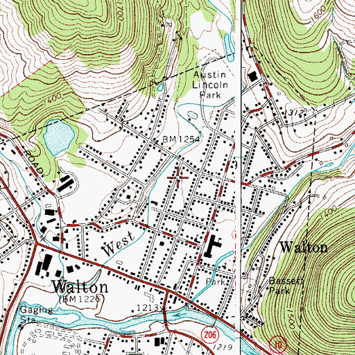 Topographic Map of Gospel Tabernacle Church, NY