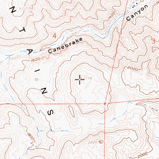 Topographic Map of Tierra Blanca Mountains, CA