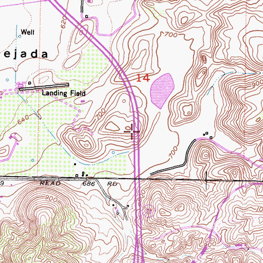 Topographic Map of Tierra Rejada Valley, CA