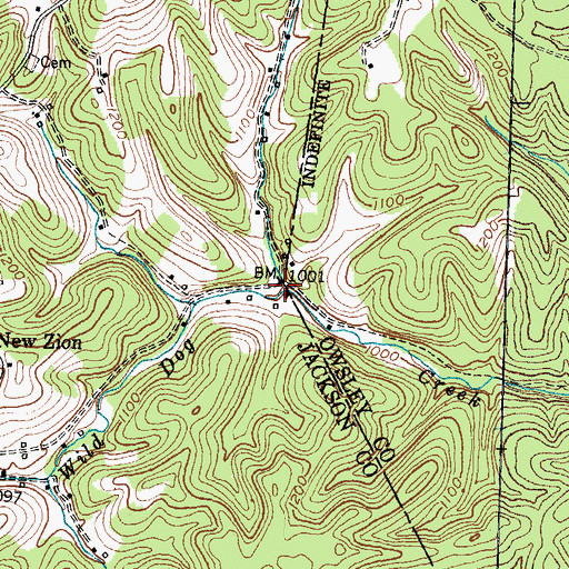 Topographic Map of Griffee Branch, KY