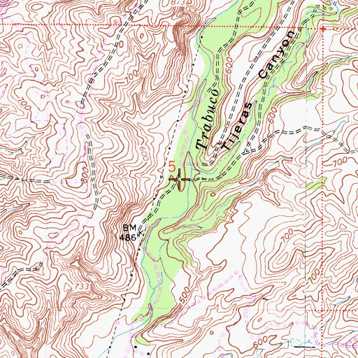 Topographic Map of Tijeras Canyon, CA