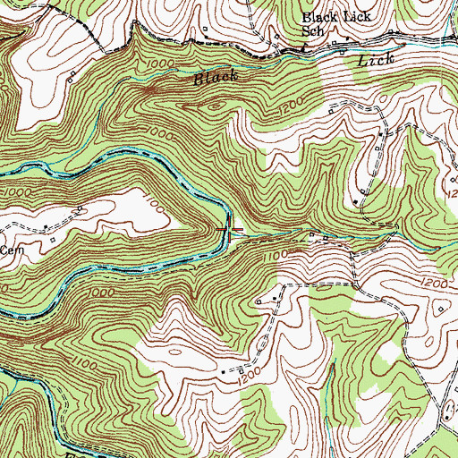 Topographic Map of MacKanaw Creek, KY