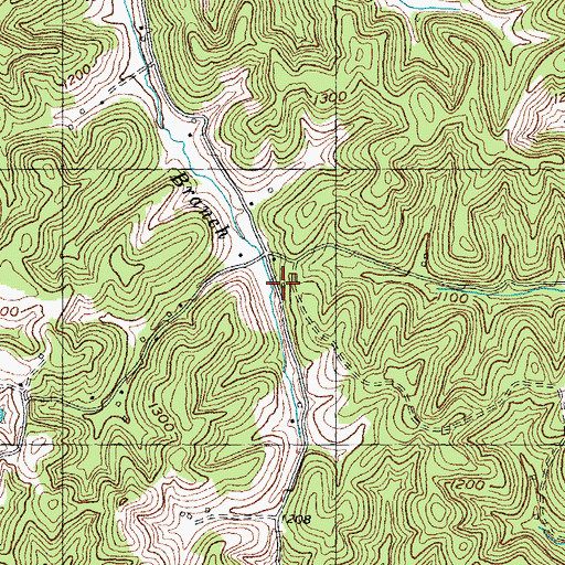 Topographic Map of Maulden Church, KY