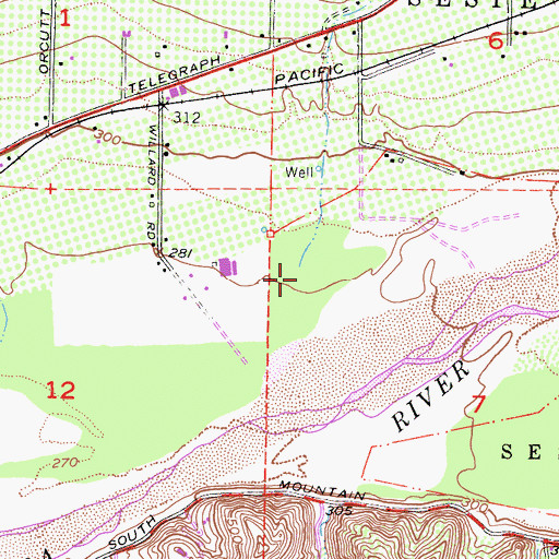 Topographic Map of Timber Canyon, CA