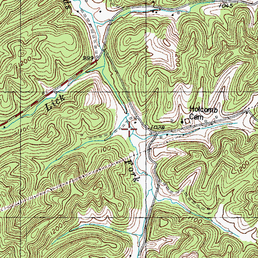 Topographic Map of Nathanton Post Office (historical), KY
