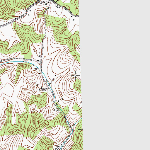 Topographic Map of Old Bend School (historical), KY