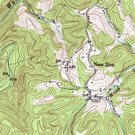 Topographic Map of Orpha Post Office (historical), KY