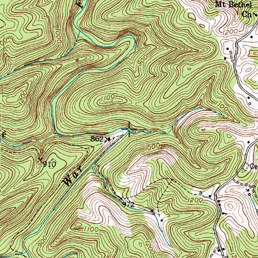 Topographic Map of Otter Branch, KY
