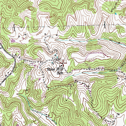 Topographic Map of Rice Hill (historical), KY