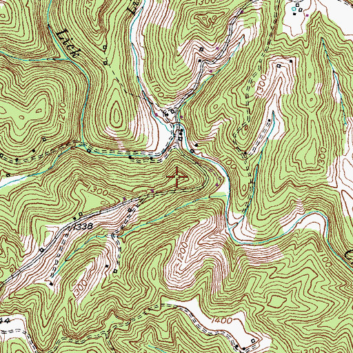 Topographic Map of Rose's Mill, KY