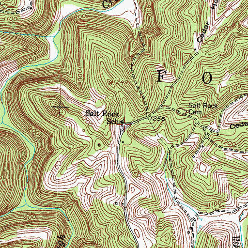 Topographic Map of Salt Rock (historical), KY