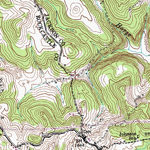 Topographic Map of Sand Bluff Post Office (historical), KY