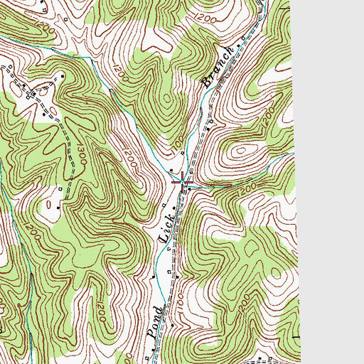 Topographic Map of Seals Branch, KY
