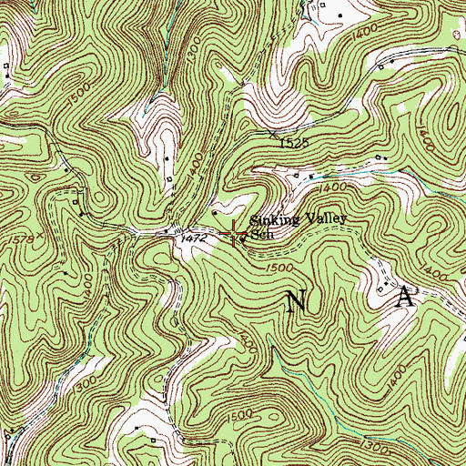 Topographic Map of Sinking Valley (historical), KY