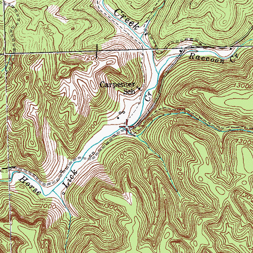 Topographic Map of Lantana Post Office (historical), KY
