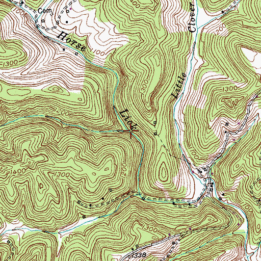 Topographic Map of Deer Lick, KY