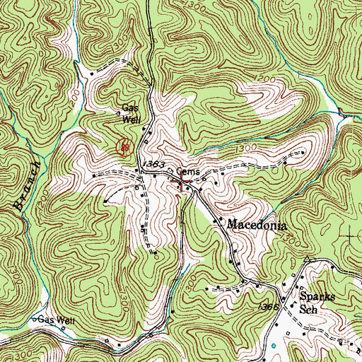 Topographic Map of Macedonia Church, KY