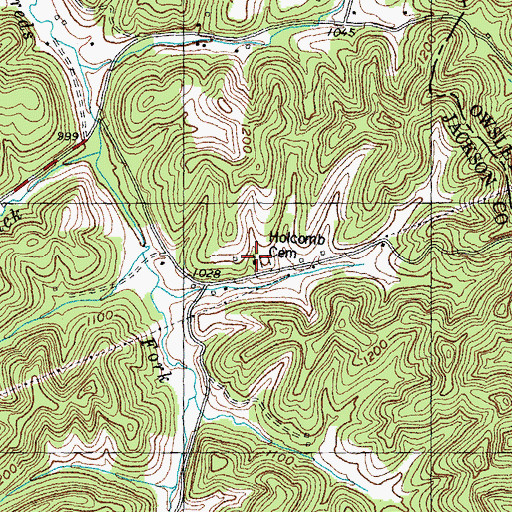 Topographic Map of Union Church, KY