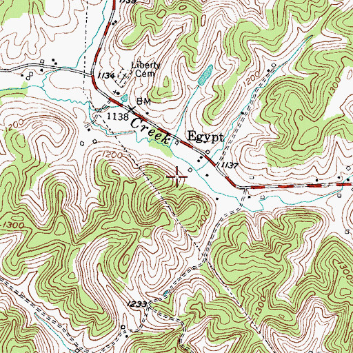 Topographic Map of Egypt Post Office (historical), KY