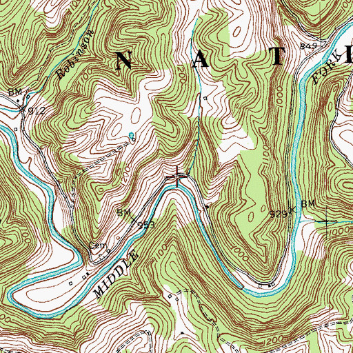 Topographic Map of Ardery Post Office (historical), KY