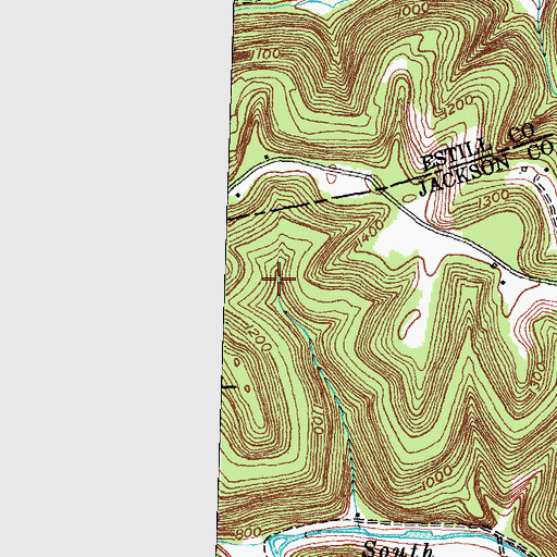 Topographic Map of Blanton Flats, KY