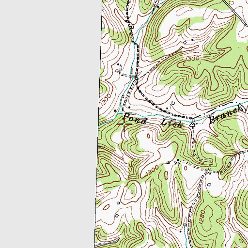 Topographic Map of Chinquapin Post Office (historical), KY