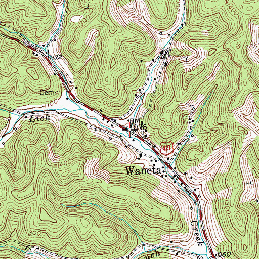 Topographic Map of Congleton Hollow, KY