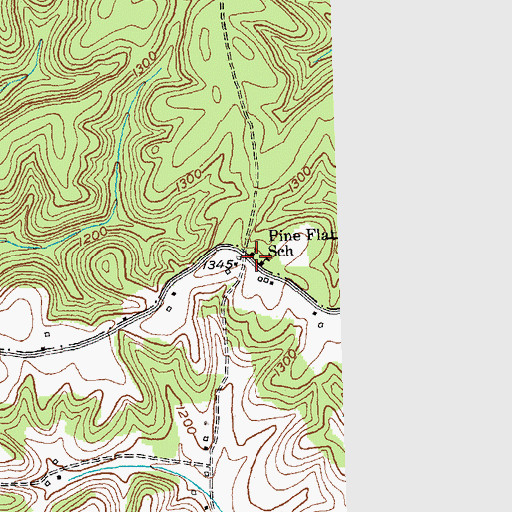 Topographic Map of Debolt Post Office (historical), KY