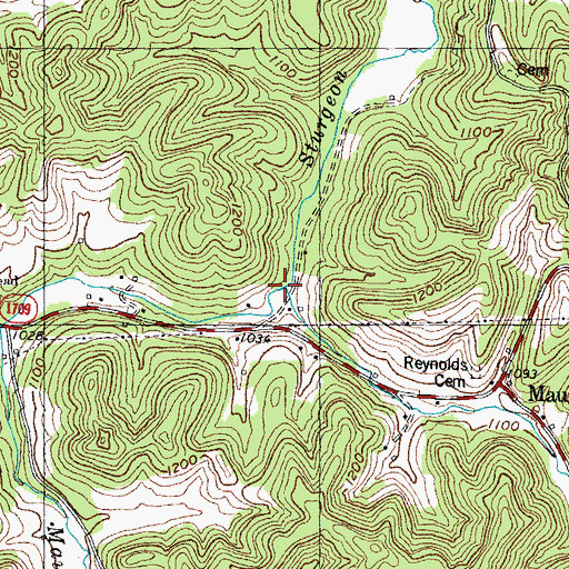 Topographic Map of Double Lick, KY