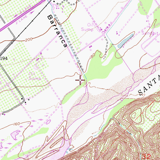 Topographic Map of Todd Barranca, CA