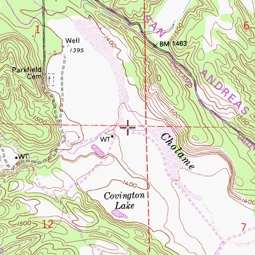 Topographic Map of Todds Spring Canyon, CA