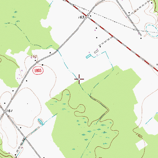 Topographic Map of Carolina Commerce and Technology Center, NC
