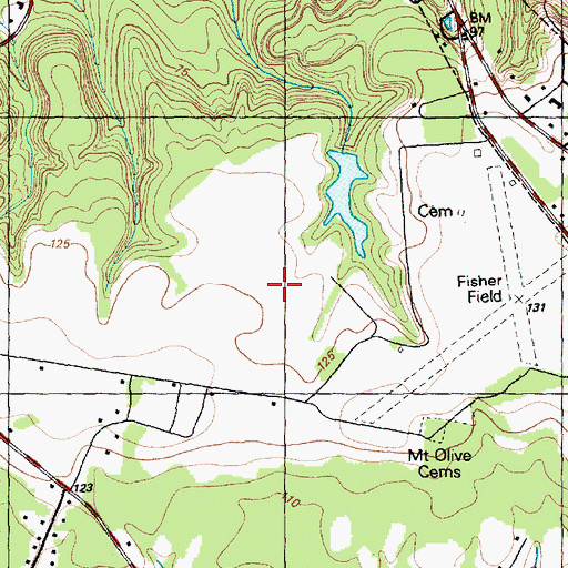 Topographic Map of Elizabethtown Airport Industrial Park, NC