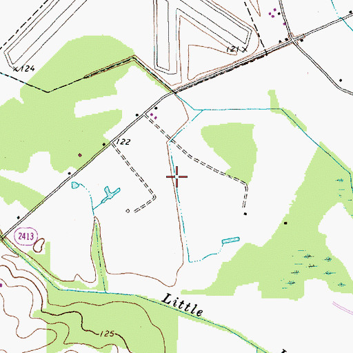 Topographic Map of Interstate 95 - US Highway 74 Biggs Industrial Park, NC