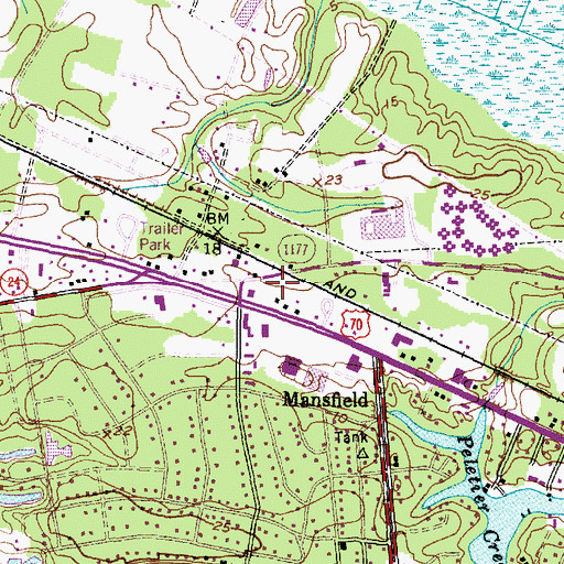 Topographic Map of Market Place Shopping Center, NC